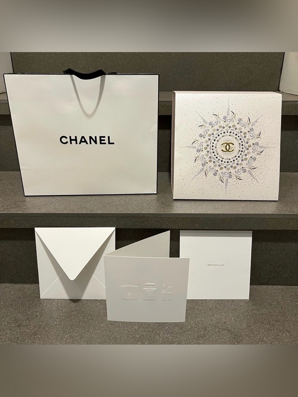 CHANEL Shopping Bag, Greeting Card + Bonus Box Cover